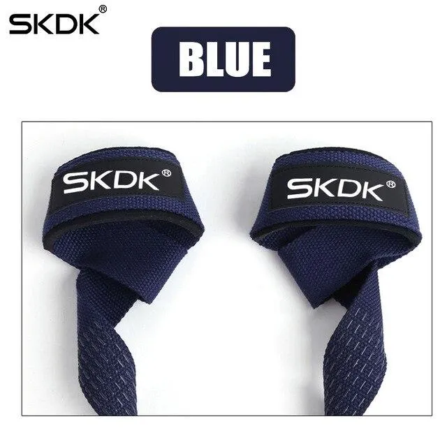 SKDK 1pair Gym Fitness Weight Lifting Grip Straps Dumbbell Hand Grips Training Wrist  Brace Support Bands for Barbell Pull Up
