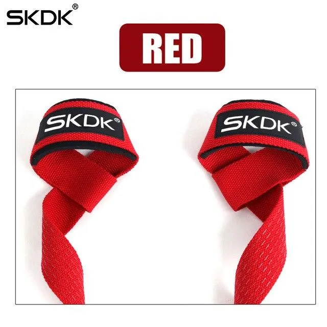 SKDK 1pair Gym Fitness Weight Lifting Grip Straps Dumbbell Hand Grips Training Wrist  Brace Support Bands for Barbell Pull Up