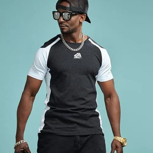 Sleeve Contrast Fitness Shirt