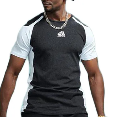 Sleeve Contrast Fitness Shirt