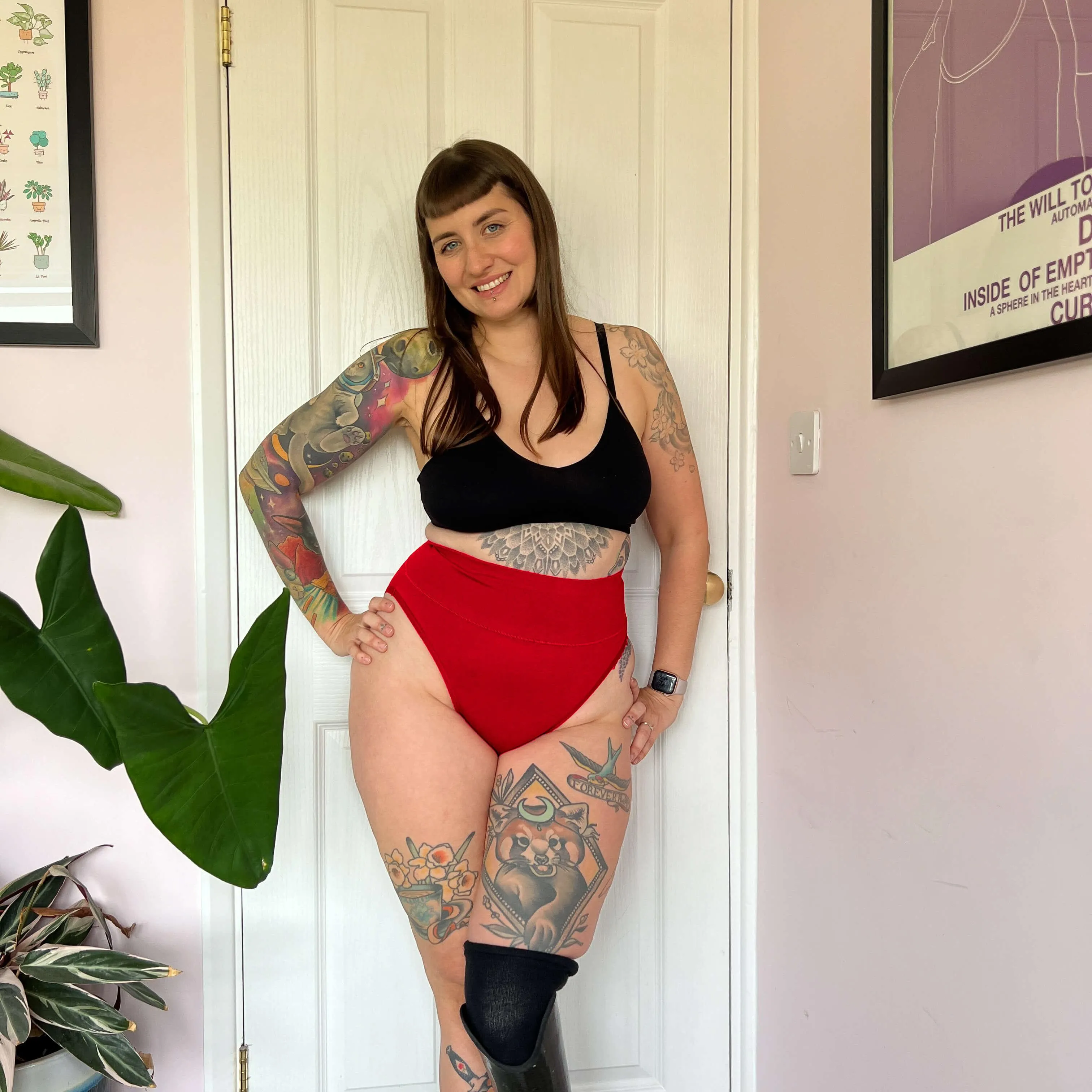 Super High Leg Panties - Lobster