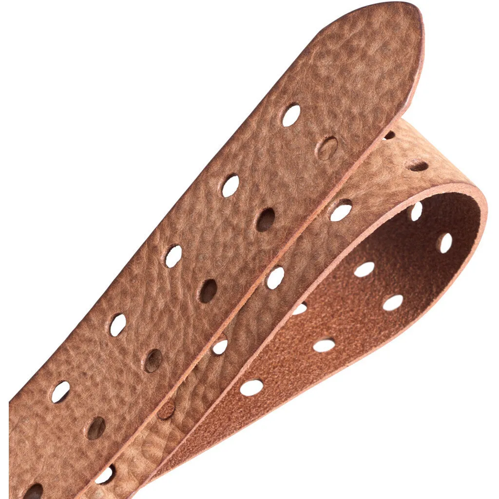 Waist narrow belt in soft leather quality / 15186 - Cognac