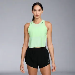 Womens Dri-FIT ADV AeroSwift Cropped Running Tank Top - Vapor Green