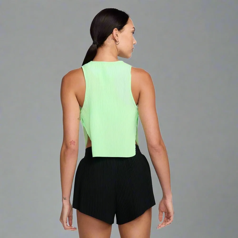 Womens Dri-FIT ADV AeroSwift Cropped Running Tank Top - Vapor Green