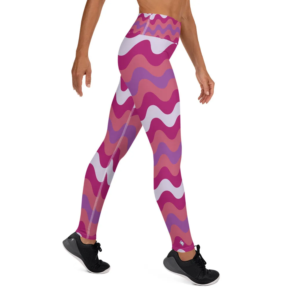 Women's High Waist Plus Size Ripple Mulberry Leggings Tights