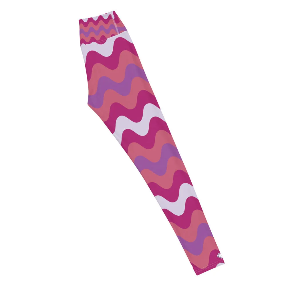 Women's High Waist Plus Size Ripple Mulberry Leggings Tights