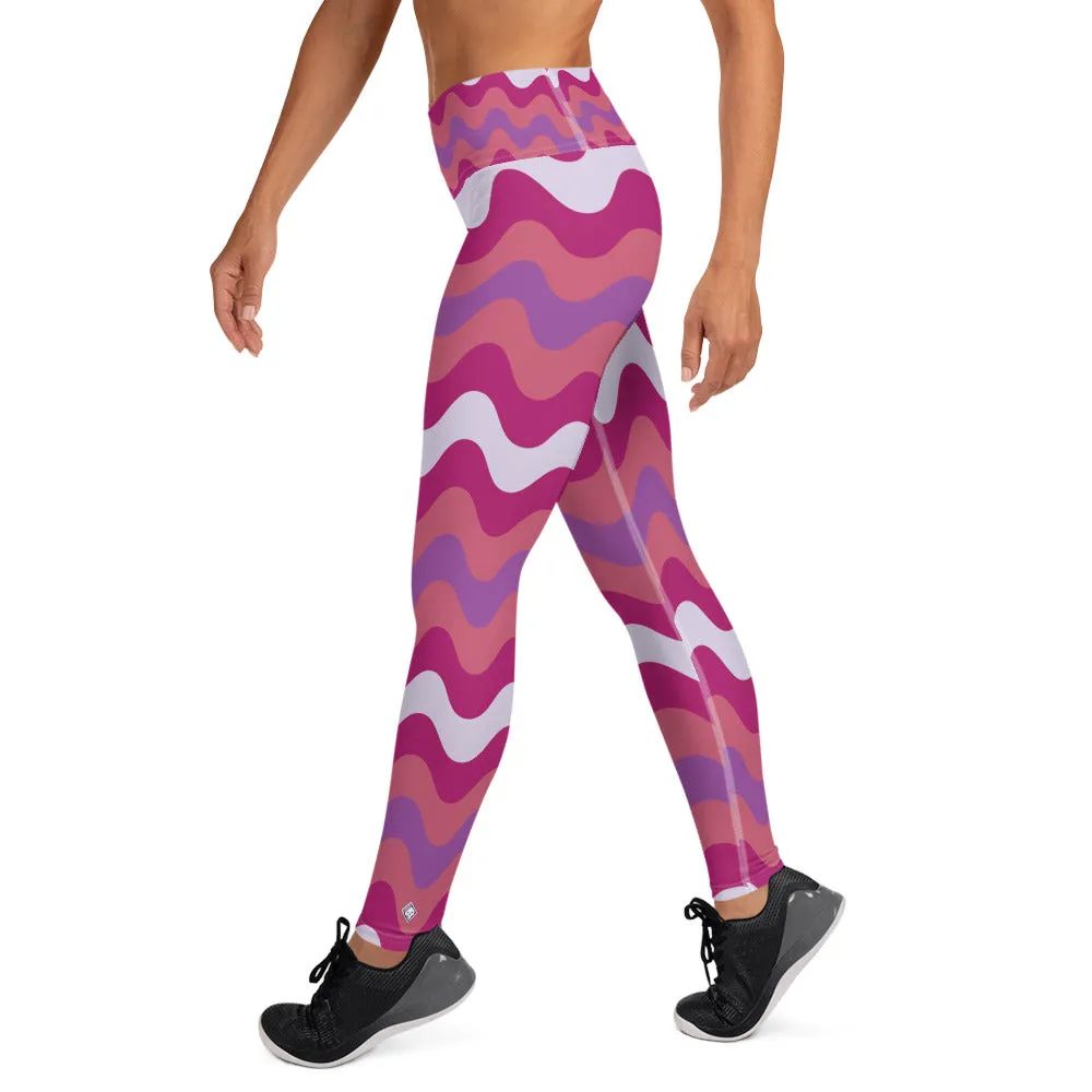 Women's High Waist Plus Size Ripple Mulberry Leggings Tights