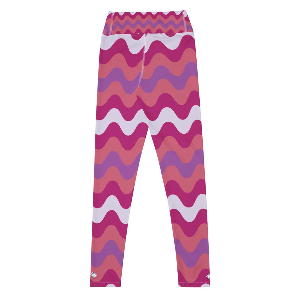Women's High Waist Plus Size Ripple Mulberry Leggings Tights
