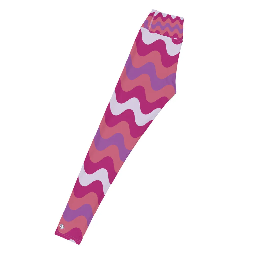 Women's High Waist Plus Size Ripple Mulberry Leggings Tights