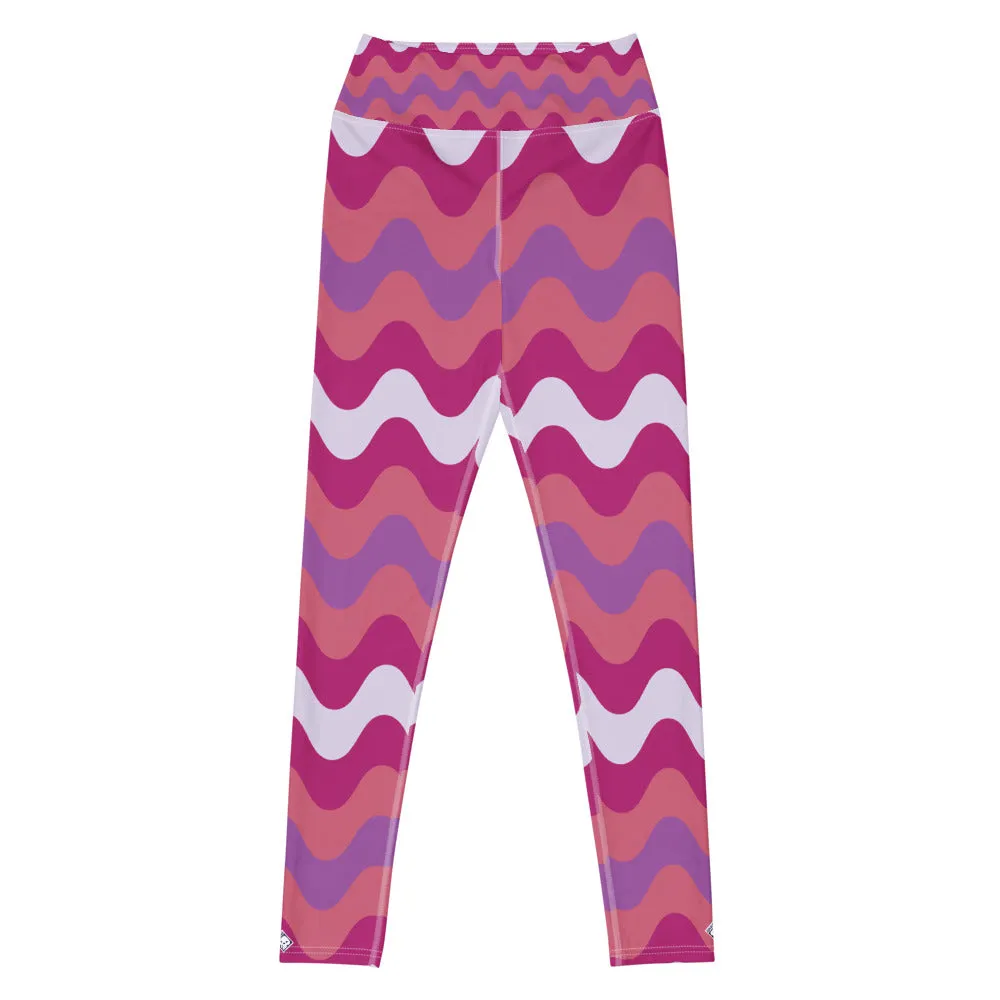 Women's High Waist Plus Size Ripple Mulberry Leggings Tights