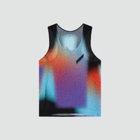 Women's Race Vest - Black Rainbow Dot