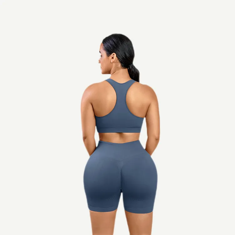 Yocwear Sporty Sports Bra and Biker Shorts Set
