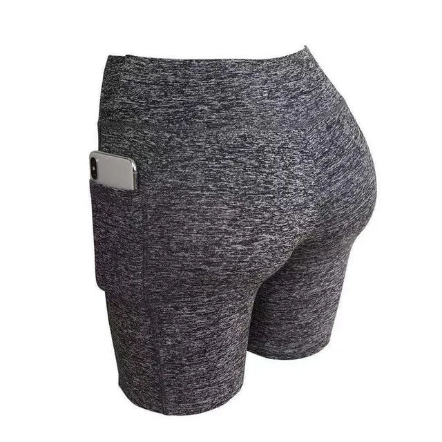 Yoga Shorts With Pocket Women Workout Shorts High Waist Sports Short Pants For Fitness Running Wear Jogging Gym Shorts For Women